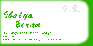 ibolya beran business card