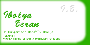 ibolya beran business card